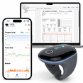 thumbnail image 1 of Wellue O2ring Sport Pulse Oximeter Wearable Blood Oxygen & Heart Rate Monitor Bluetooth Ring for Sports Aviation Hiking Cycling Yoga, 1 of 11