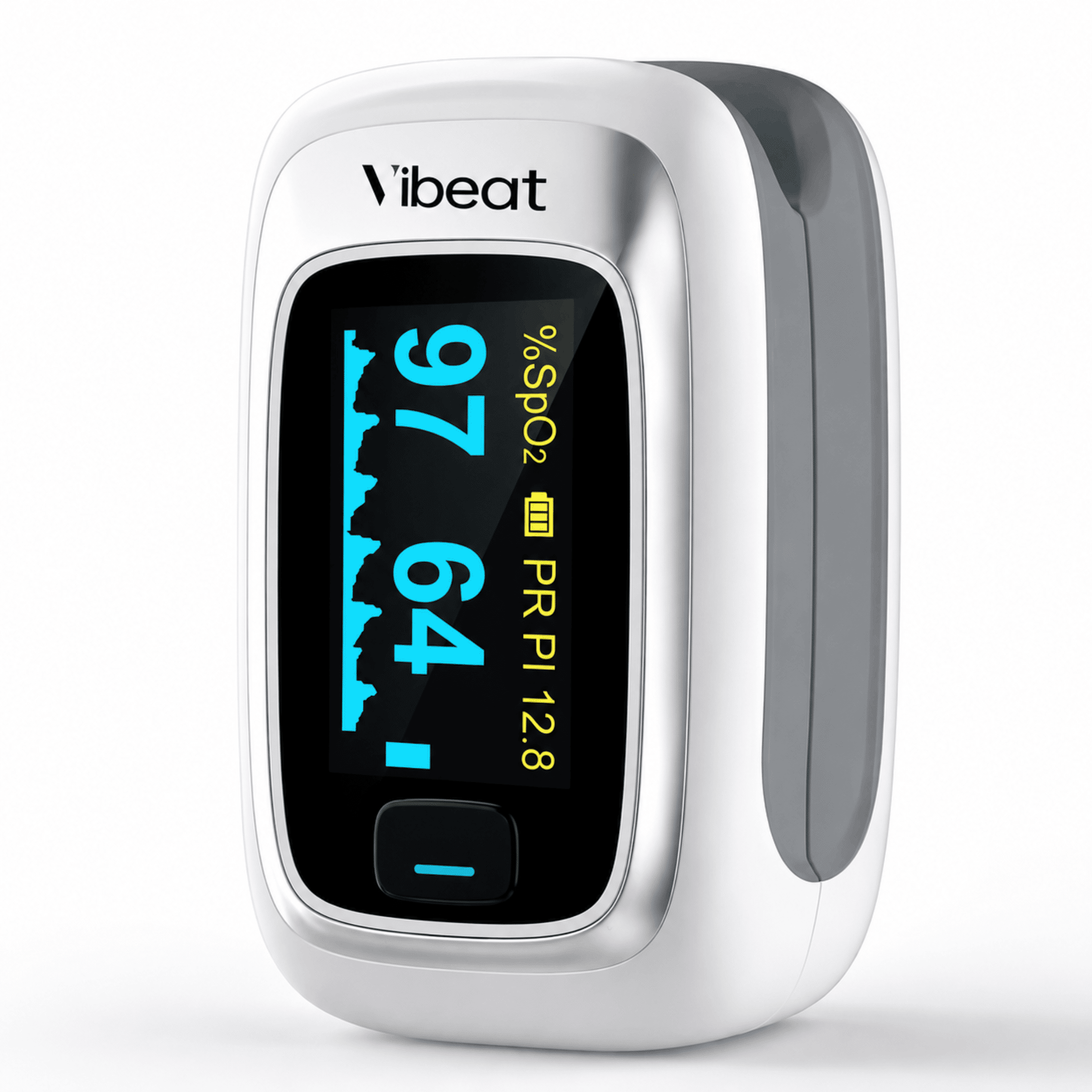 Vibeat Fingertip Pulse Oximeter, Blood Oxygen Saturation & Heart Rate Monitor with OLED Display, SpO2 Finger Monitor for Sports & Aviation U