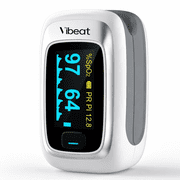Vibeat Fingertip Pulse Oximeter, Blood Oxygen Saturation & Heart Rate Monitor with OLED Display, SpO2 Finger Monitor for Sports & Aviation Use, S5