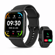 Vibeat IDW26 1.83” Smartwatch - Fitness Watch w/ Alexa, IP68, 100+ Exercise Modes, Black