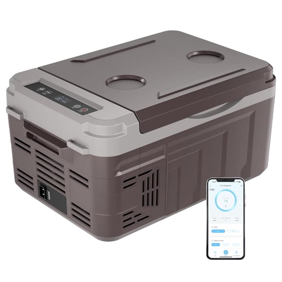 Vibekio 12 Volt Refrigerator, 11 Quart (10L) Car Fridge with APP Control, Car Refrigerator -4~68, Portable Freezer for RV, Camping, Travel