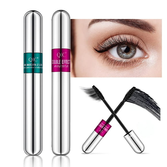 Vibely Mascara 5x Longer Washable Lash Cosmetics, 2 in 1 4D Silk Fiber Lash Mascara, Mascara Waterproof for Women