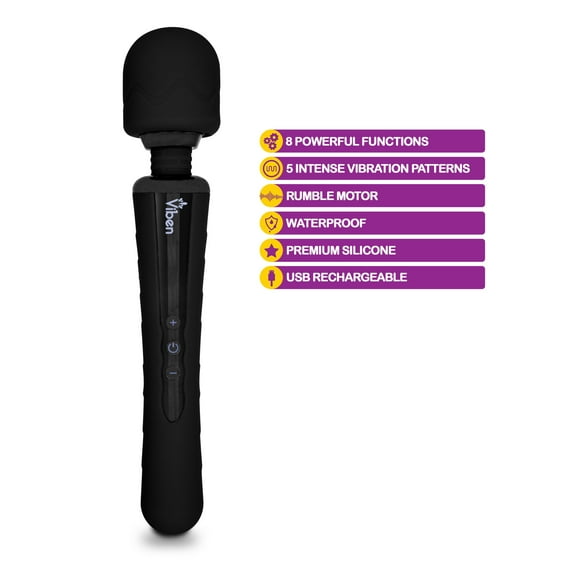 Viben Obsession Intense Wand Large Massager Black
