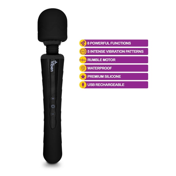 Viben Obsession Intense Wand Large Massager Black