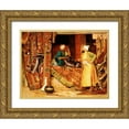thumbnail image 1 of Vibert, Jean Georges 24x19 Gold Ornate Wood Framed with Double Matting Museum Art Print Titled - Carpet Seller, 1 of 4