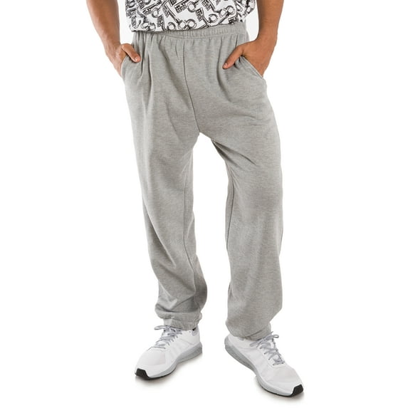 Vibes Men's Fleece Pull-On Sweatpants Relaxed Fit Elastic Bottom
