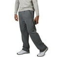 thumbnail image 1 of Vibes Men's Big & Tall Cargo Zipper Pocket Fleece Sweatpants Adjustable Bungee Cord open bottom, 1 of 5