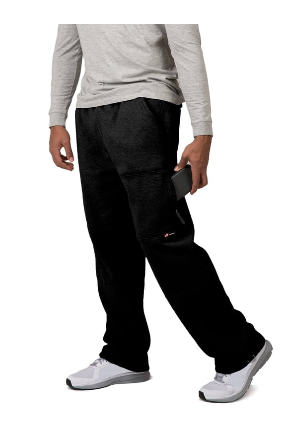 Men's Cargo Zipper Pocket Sweatpants Adjustable Leg Open