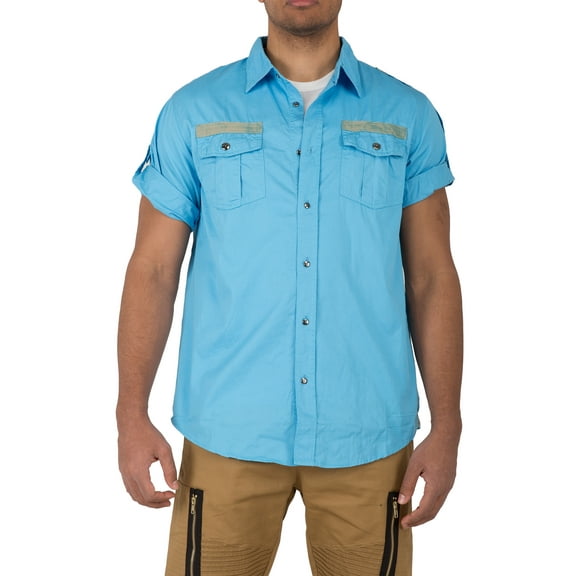 Vibes Men Twill Short Length Sport Jacket Lt Blue 2X-Large