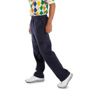 Vibes Mens Relaxed Fit Fleece Cargo Adjustable Leg Open Sweatpants