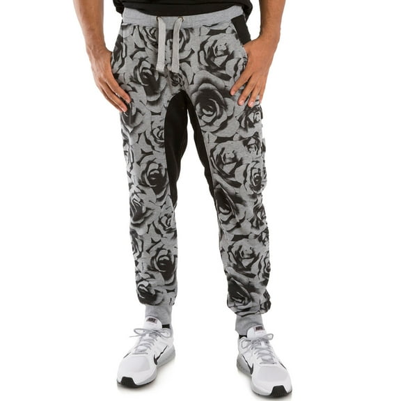 Vibes Men's Relaxed Fit Printed Fleece Jogger Sweat Pants