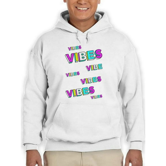 Vibes Quote Design Hoodie Men -GoatDeals Designs, Male Large