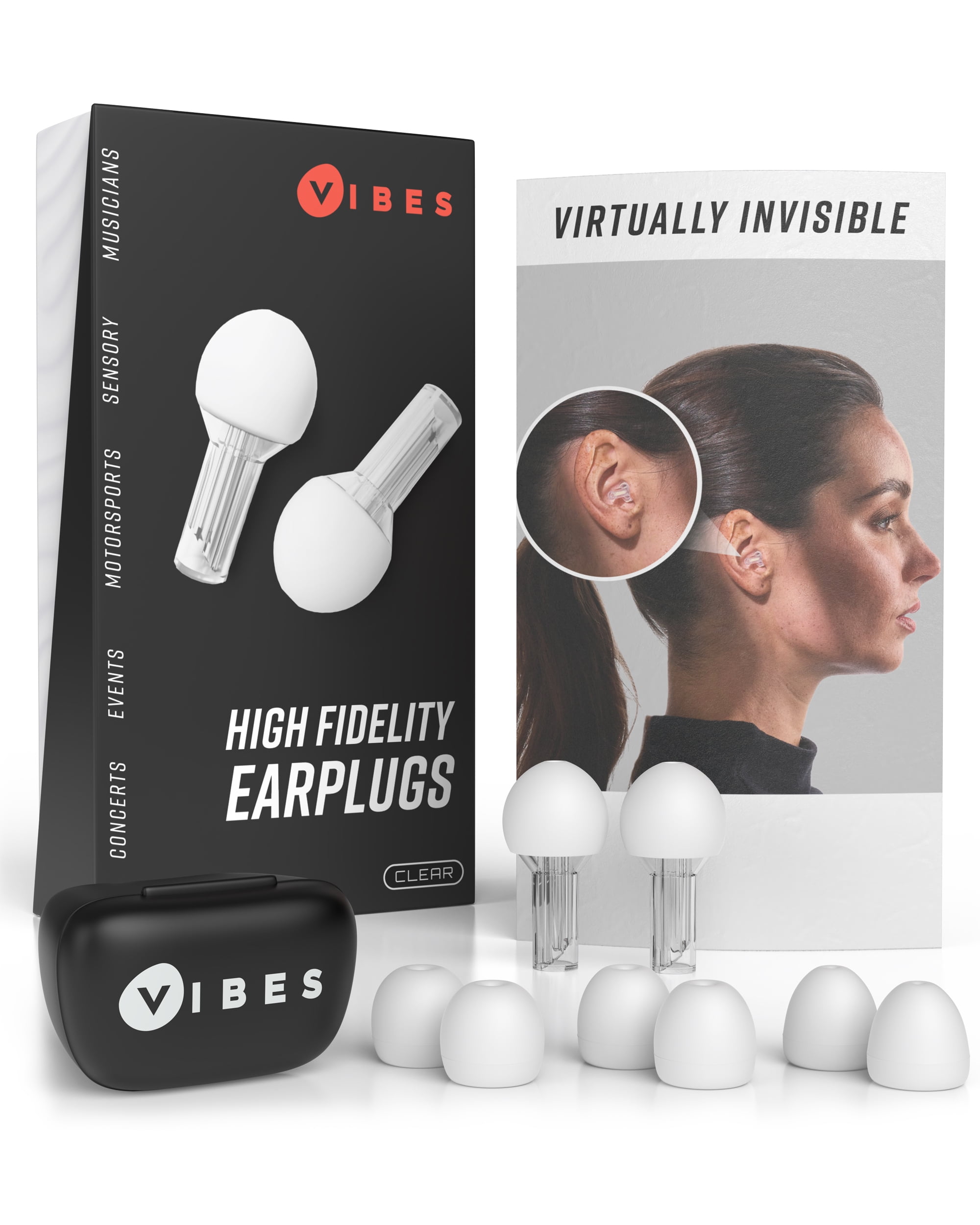 Vibes Hi-Fidelity Earplugs: Low Profile, Comfort Fit, Acoustic