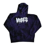 Vibes Tie Dye Womens Hoodie with a Kangaroo Pocket and No Drawstring XL