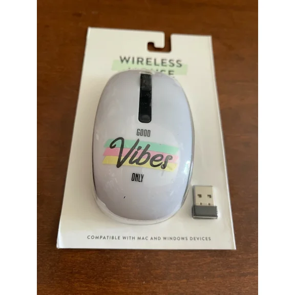 Vibes Vivitar Wireless Mouse For Mac Windows Compatible White/Black