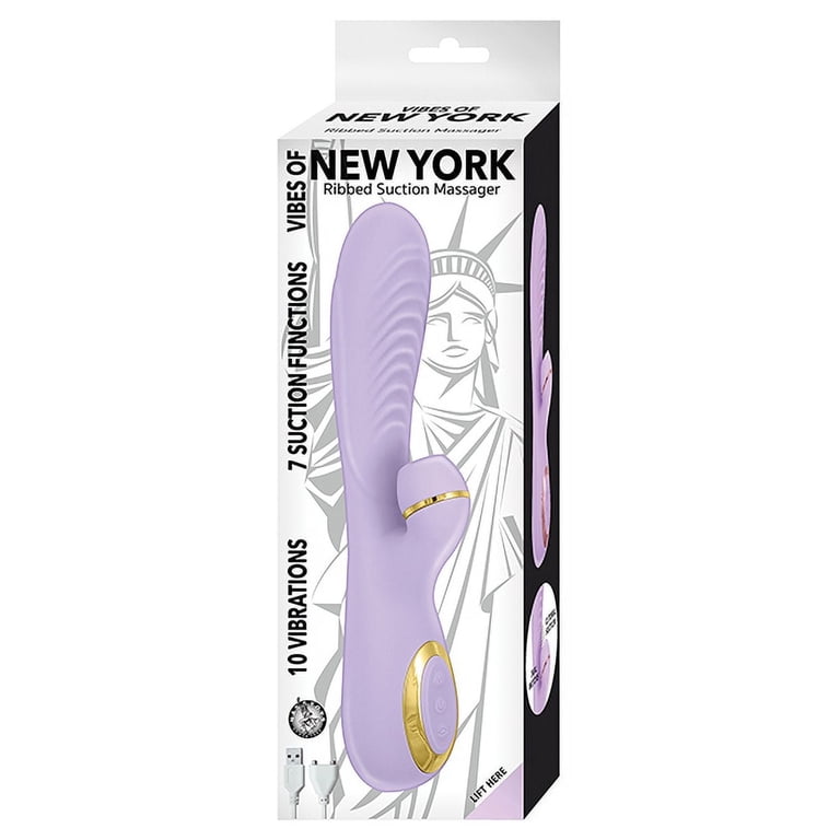 Vibes of New York Ribbed Suction Massager - Lavender - Walmart.com Vibes of New York Ribbed Suction Massager - Lavender - Walmart.com