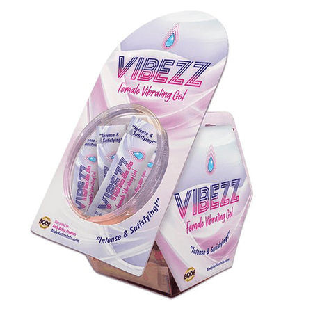 Vibezz Female Arousal Gel Intensifying Stimulating Cooling & Tingling Lube, Stick Pack (Bowl of 50)
