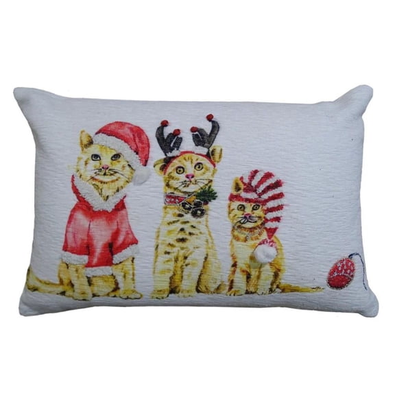 Vibhsa Christmas 20" x 14" Rectangular Throw Pillow, Multicolor, Landscape & Nature