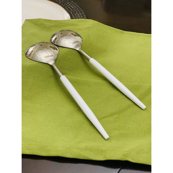 Vibhsa Fasion Stainless Steel Dinner Spoons 6 Count