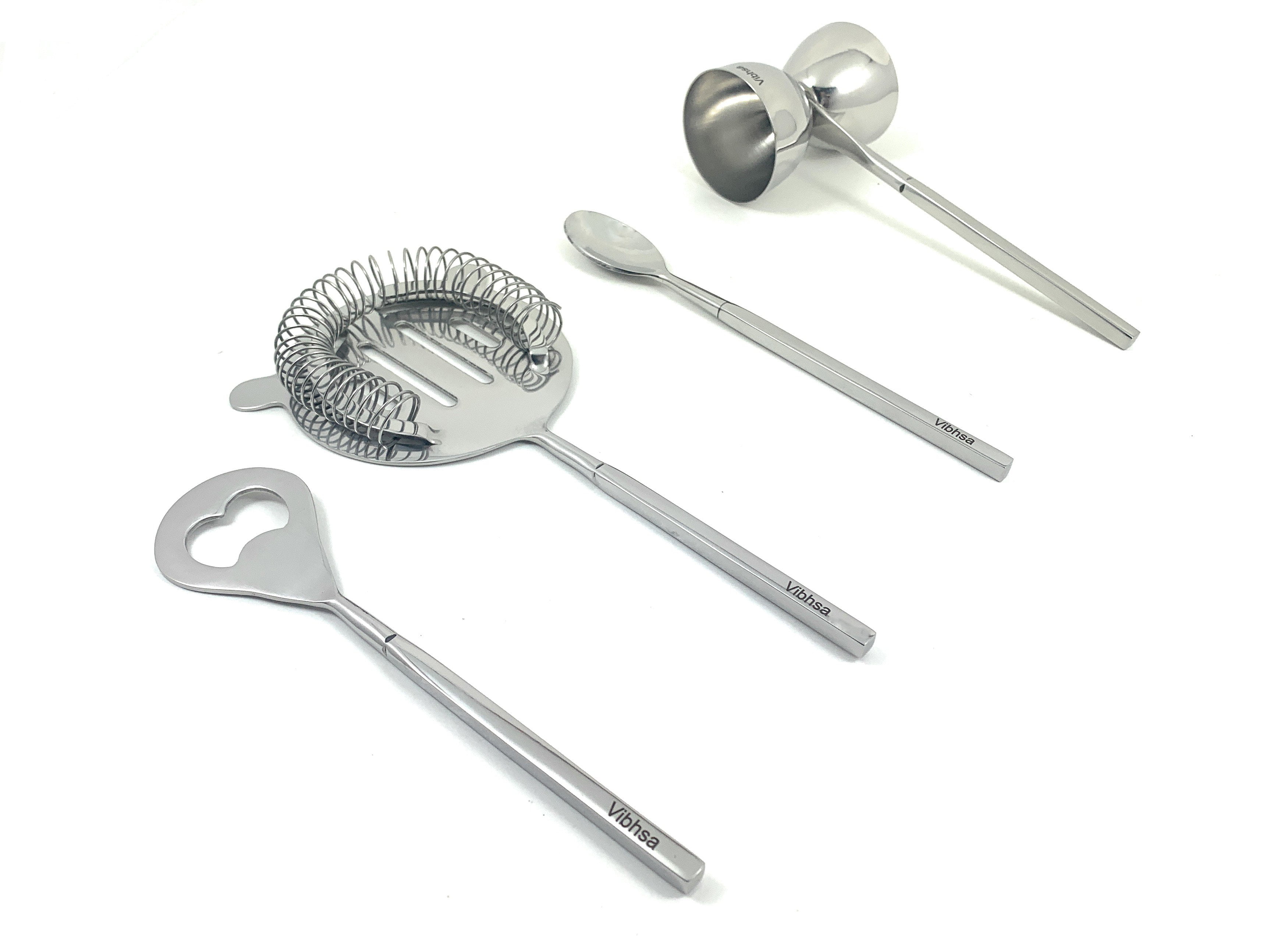 Vibhsa Bar Tools Accessories Bartending Kit set of 4 for Home Bar ...