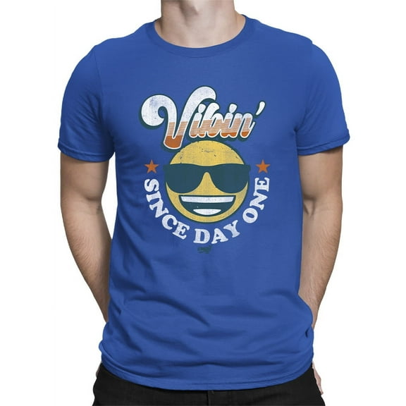 Vibin’ Since Day One - Cool Retro Emoji Smiley Graphic Men's T-shirt