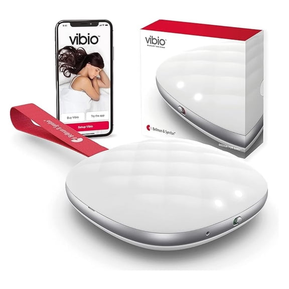 Vibio Bluetooth Bed Shaker  Silent Vibrating Travel Alarm Clocks for Heavy  Portable Rechargeable Clock with Multiple Alarms, Call and Message Alerts Easy to Pack for Trips