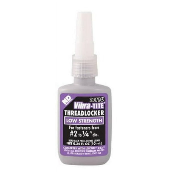 Threadlocker, VIBRA-TITE 111, Purple, Low Strength, Liquid, 10 mL Bottle