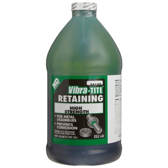 Vibra-TITE 541 High Strength Slip Fit Anaerobic Retaining Compound, 1 liter Jug, Green