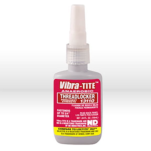 Vibra-TITE 131 Permanent Strength Anaerobic Threadlocker 10ml Bottle Red 13110