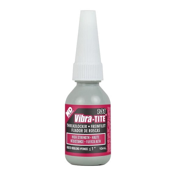 Threadlocker, VIBRA-TITE 131, Red, High Strength, Liquid, 10 mL Bottle