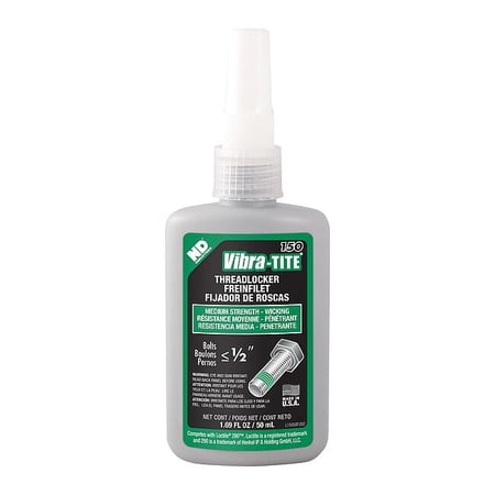 Wicking Threadlocker, 150, Green, Medium Strength, Liquid, 50 mL Bottle 15050