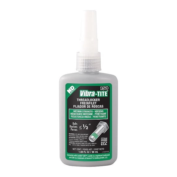 Wicking Threadlocker, 150, Green, Medium Strength, Liquid, 50 mL Bottle 15050