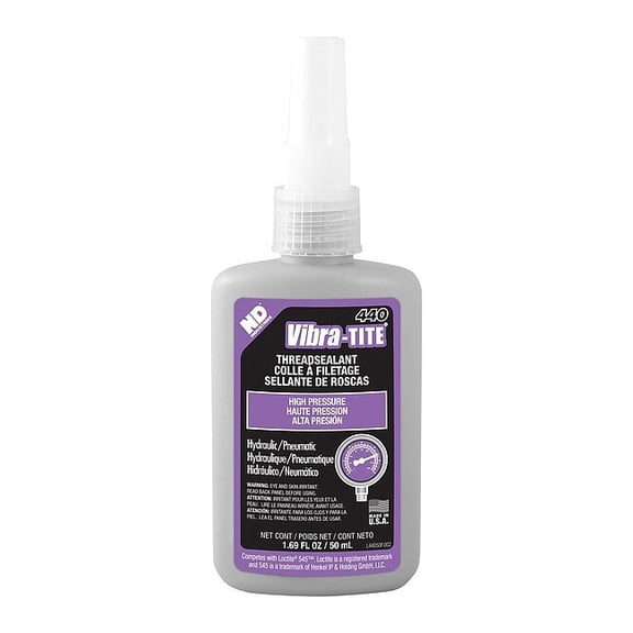 Vibra-Tite Pipe Thread Sealant, 440, Purple, Liquid, 1.7 fl oz, Bottle 44050