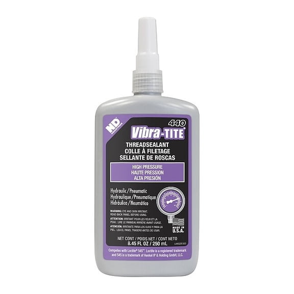 Vibra-Tite Pipe Thread Sealant, 440, Purple, Liquid, 8.5 fl oz, Bottle 44025