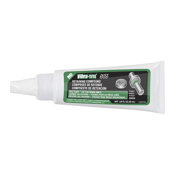 Vibra-Tite Retaining Compound, 566 Series, Gray, Paste, 50ml, Tube 56650
