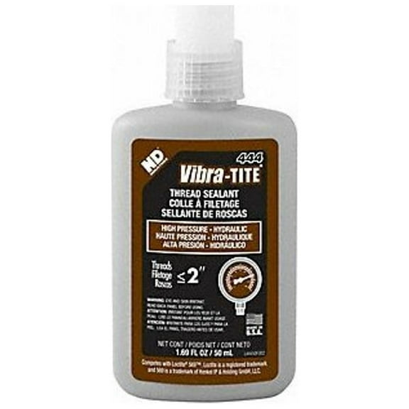 Vibra-Tite Thread Sealant, Brown, Liquid, 50 mL Bottle 44450