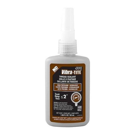 Vibra-Tite Thread Sealant, Brown, Liquid, 50 mL Bottle 44450