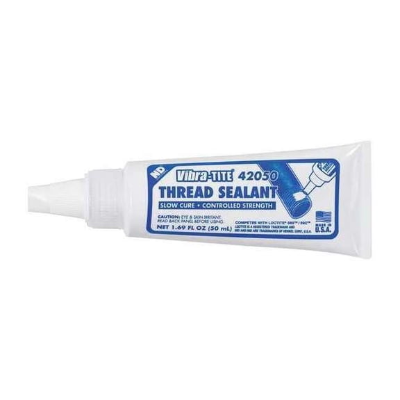 Vibra-Tite Thread Sealant, White, Liquid, 1.7 fl oz, Tube 42050