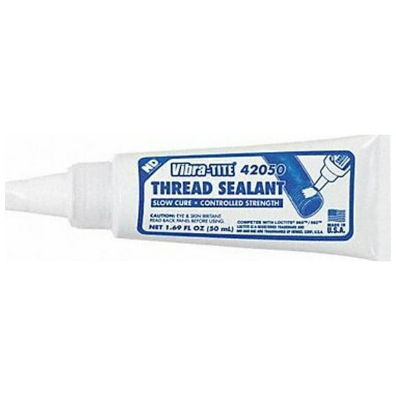 Vibra-Tite Thread Sealant, White, Liquid, 1.7 fl oz, Tube 42050