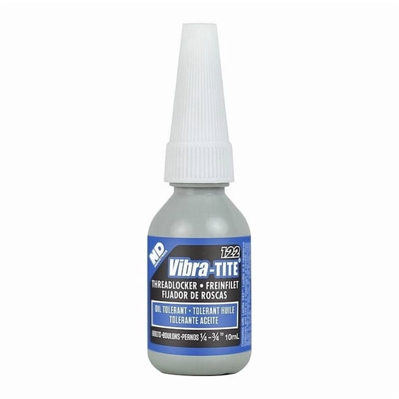 Primerless Threadlocker, VIBRA-TITE 122, Blue, Medium Strength, Liquid, 10 mL