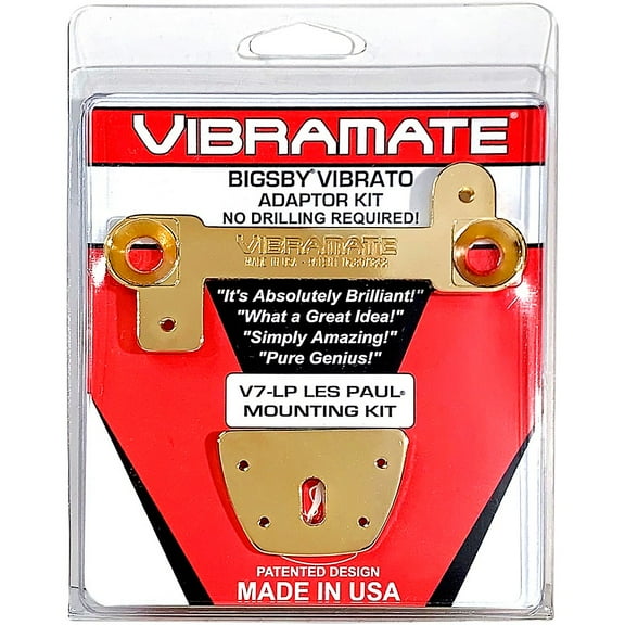 Vibramate V7-LP Mounting Kit for Les Paul Guitars, Gold