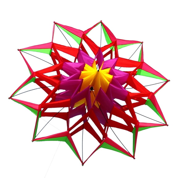 Vibrant 3D Lotuses Kites Light in Weight Easy to Fly Easy Control For Boys Family Bonding Outdoor Adventure