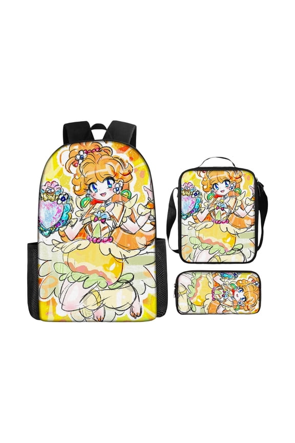Vibrant 3D Plumber Backpack 3-Piece Bundle – Super Brothers Video Game Character Bookbag – Eye-Catching Arcade Movie Themed School Supplies
