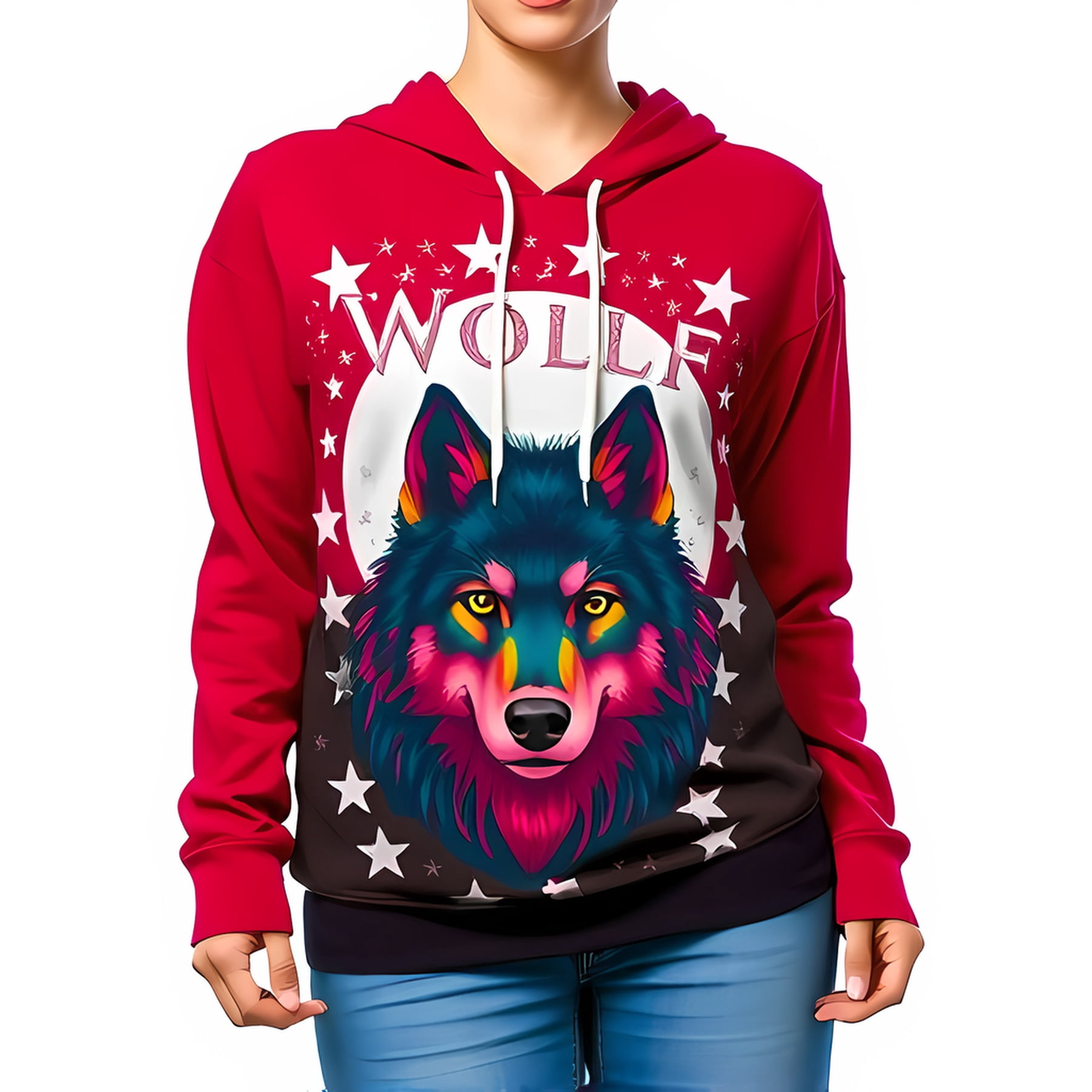 Fortis Wolf Hoodie — Fierce 3D Wolf Head Pullover main image 1