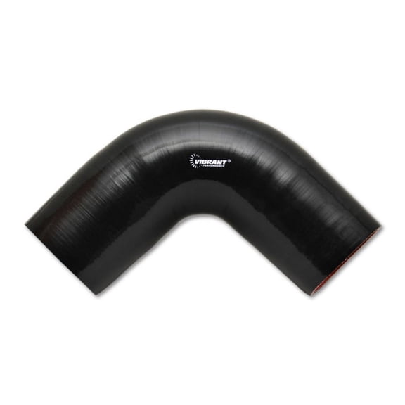Vibrant 4 Ply Reinforced Silicone Elbow Connector - 5in ID x 4in Leg 90 Deg