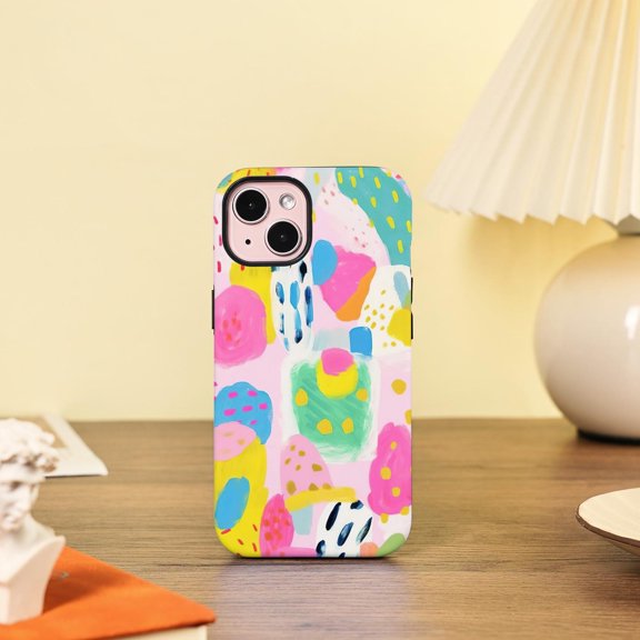 Vibrant Abstract Colorful Painterly Art Phone Case iPhone 17 to 11 Pro Max