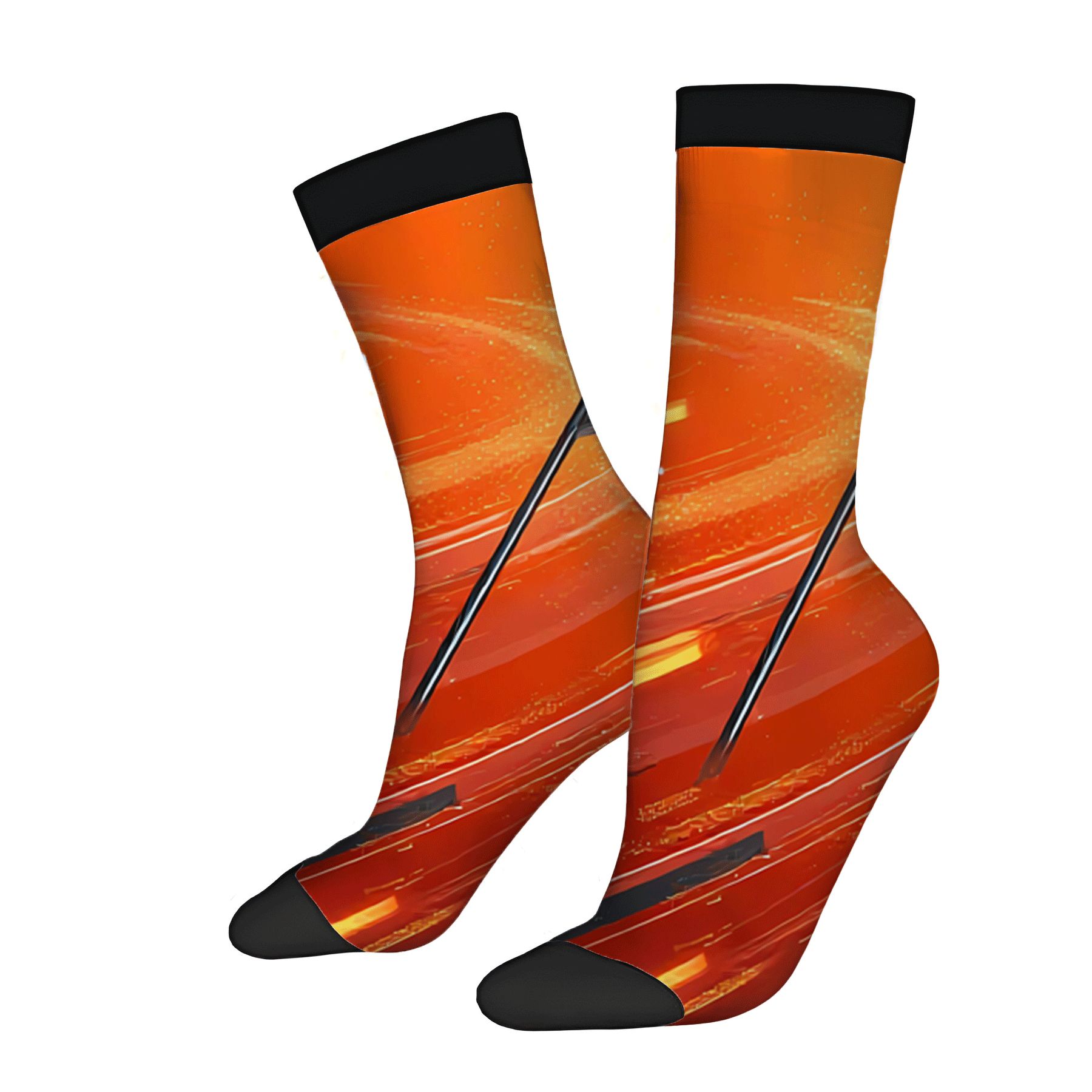 Vibrant Abstract Design Socks - 2 Pairs of Unisex Trendy Socks with ...