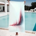 thumbnail image 1 of Vibrant Abstract Lines Beach Towel - Dynamic Red & Blue Pattern Perfect for Pool Bath and Travel - Stylish & Energetic Design for Women, 1 of 6