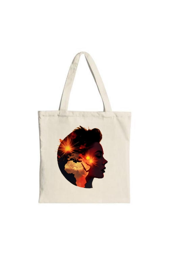 Vibrant African Silhouette Tote Bag - Colorful Canvas Perfect for Shopping Travel & Parties Stylish & Reusable
