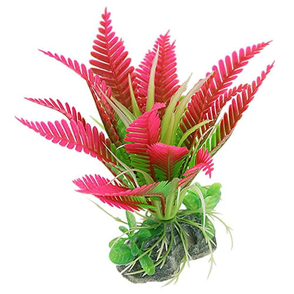 Vibrant Artificial Aquarium Plants with Ceramic Base Lifelike Fake